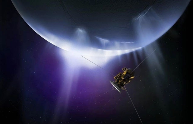 tau-cassini-1 Luồng vật chất mà tàu Cassini nhiều lần bị phun trúng